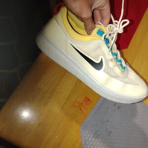 Nike Cream and Yellow Athletic Shoes